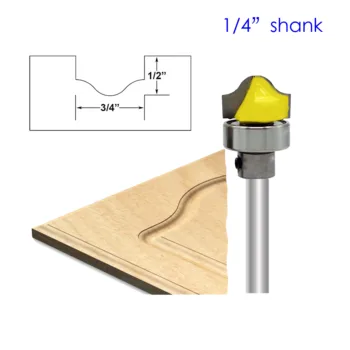 

1pc Trim Router Bit 1/4" Shank Woodworking Tools Trimming Cutters CNC Tool Chamfering Arc Milling Cutter For Wood marcenaria