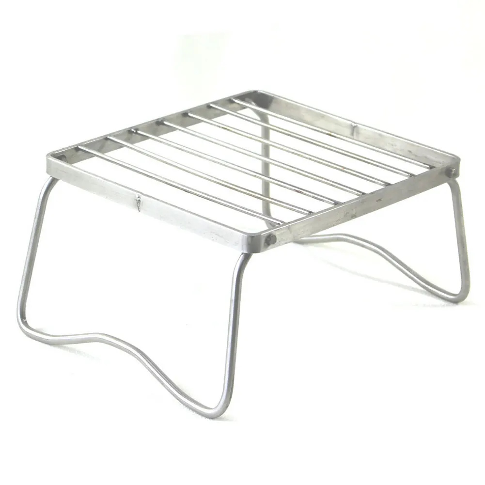 Portable Foldable Universal Holder Outdoor Camping Travel Lightweight Rack Barbecue Garden Stainless Steel Multifunction