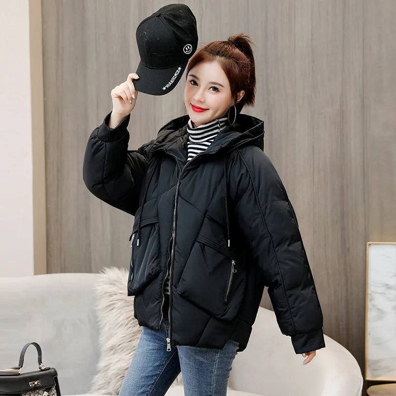 

Cotton-padded Jacket Women's 2019 New Style Autumn & Winter Korean-style Short down Coat BF Harajuku-Style Students Loose Cotton