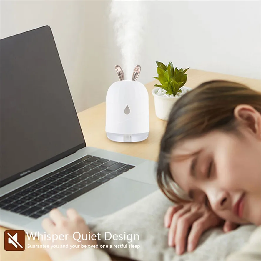 USB увлажнитель для автомобиля в спальню, 1 шт., распылитель в виде кролика, арома-диффузор, увлажнитель воздуха, ароматерапия, очиститель 1127#30