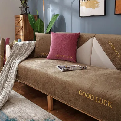 WLIARLEO, синель, диван, полотенце, диван, чехол, твердый мягкий флис, современный диван, чехол, универсальный, нескользящий, розовый, синий, чехол для дивана - Цвет: Шоколад