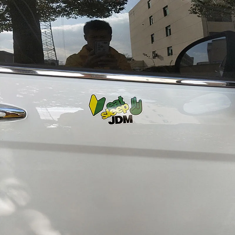 YJZT 13 1 см * 7 модная спортивная Автомобильная наклейка JDM EAT SLEEP из ПВХ