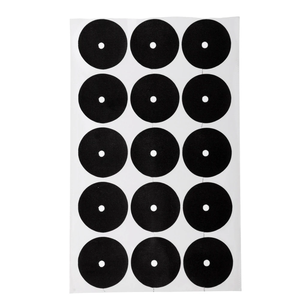 Pack of 15 Pool Table Spots Black Ball Marker Sticker Hitting Training Spot