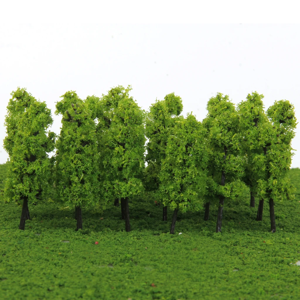 120 Packs Green Railway Model Trees 1/150 HO Scale 8cm Mini Forest Landscape