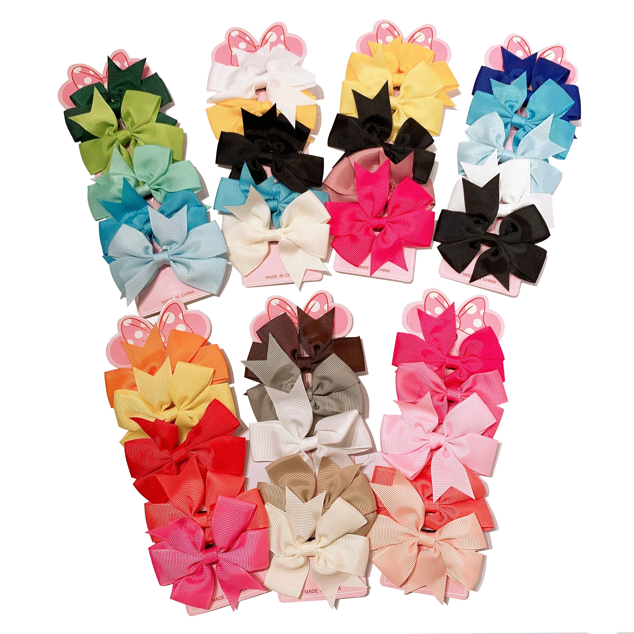 

1Set Solid Color Bow Children Hair Clip Sweet Barrettes Fashion Hair Accessories Baby Cute Hairpin Kid Headdress