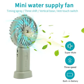 

Foldable Mini Fan with Cool Air Misting Humidifiers USB Rechargable Mini Handheld Usb Portable Fan Super Mute Home Office 514#2