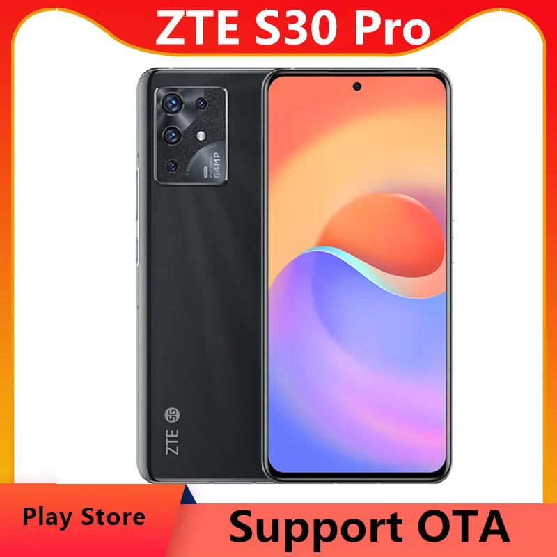 DHL Fast Delivery ZTE S30 Pro 5G Cell Phone 6.67" 144HZ 64.0MP 8GB 256GB 55W Super Charger Fingerprint Snapdragon 768G OTA | Мобильные