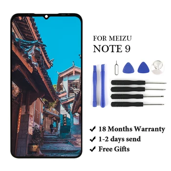 

6.2inch LCD For Meizu Note 9 LCD Display Touch Screen Panel Digitizer Assembly Replacement arts+Tools Black Color