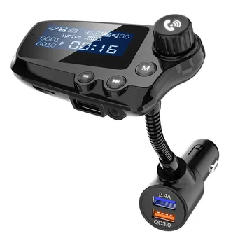 

2020 New Multi-function Dual USB Hands-Free Calling Car Charger FM Transmitter MP3 Player Radio Aux Cable Sound Amplifier #Ger