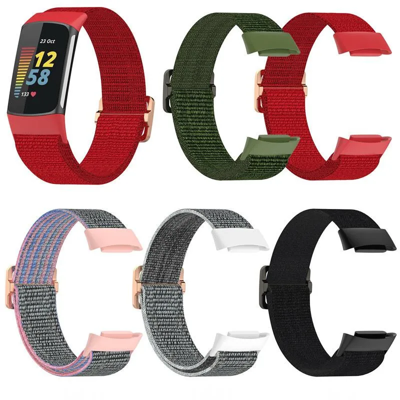 Cinturino In Nylon Per Fitbit Charge 5 Se 6 Smart Watch Braccialetti Sportivi Traspiranti Morbidi Ad Anello Per Fit Bit Charge 5 6 Correa