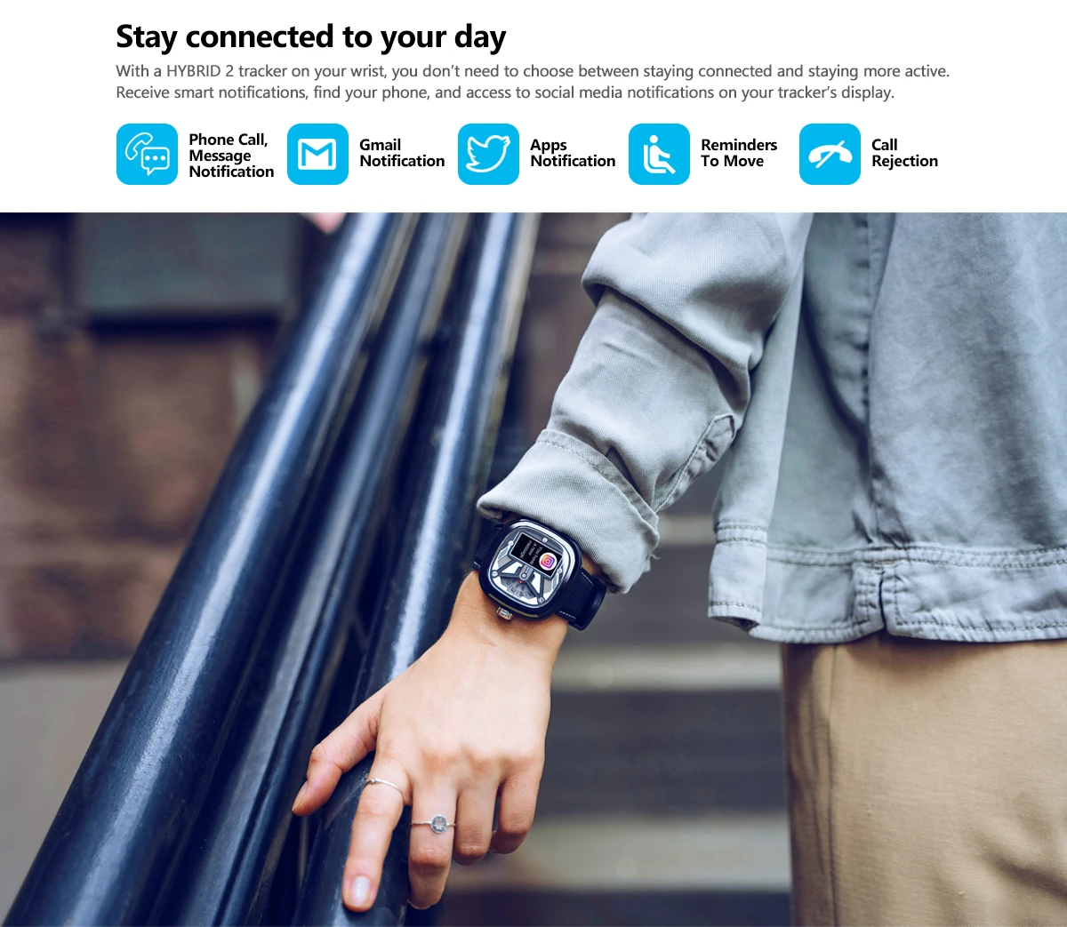 Watch Hybrid2 Newest Sports Smart Bracelet Fitness Tracker Heart Rate Blood Pressure Monitor Waterproof Bluetooth Health Watch