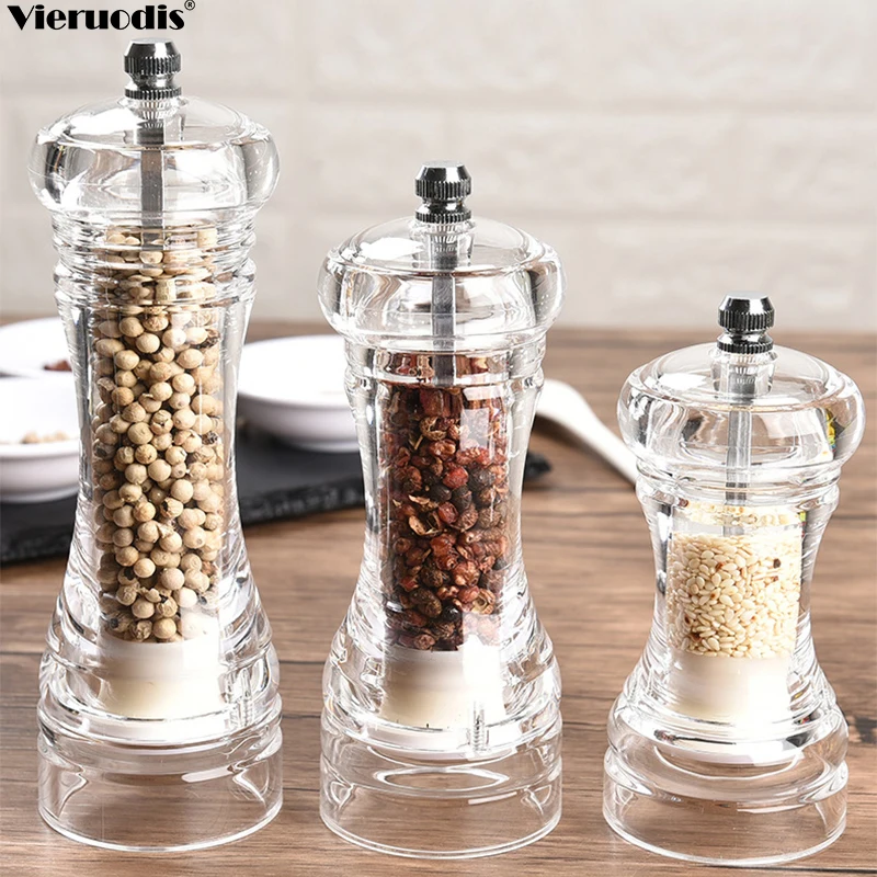 

Grinding Bottles Tools Salt Pepper Mill Grinder Pepper Grinders Shaker Spice Container Seasoning Condiment Jar Holder kitchen