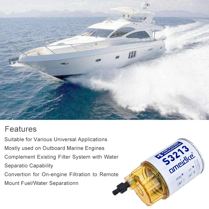 Топливный фильтр SPEEDWOW S3213 для воды морской сепаратор дизельный двигатель полной