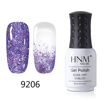 

HNM Laser Shimmer Gel Nail Polish 8ML Bling Glitter UV LED Gel Enamel Lacquer Soak Off Long Lasting Holographic Lacquer Varnish