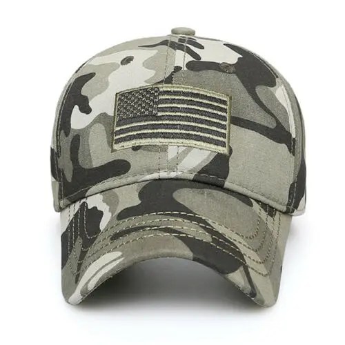 USA American US Flag Baseball Cap Mesh Trucker Tactical Operator Army Camo Hat 