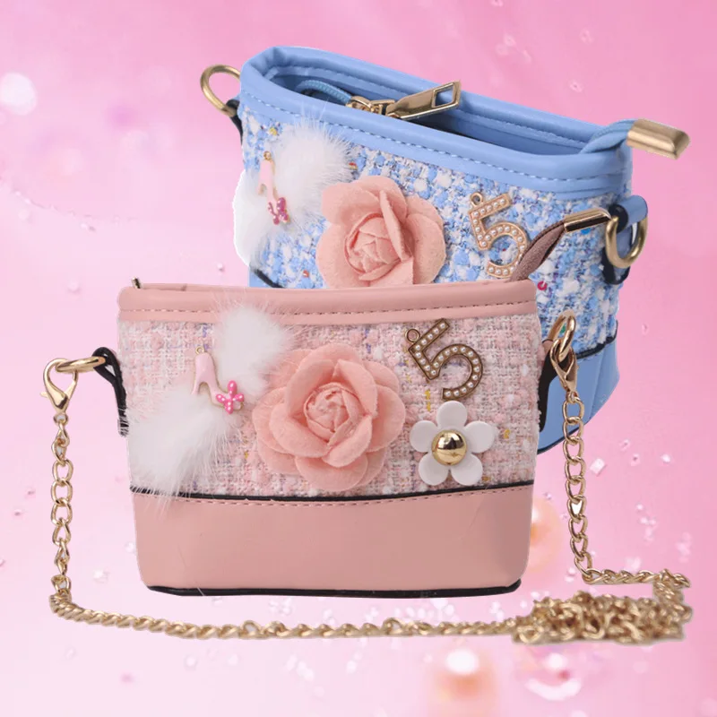 

Fashion Bags Shoulder Bag Children Princess Baby Graceful Bag Chain Flower Small Shoulder Bag