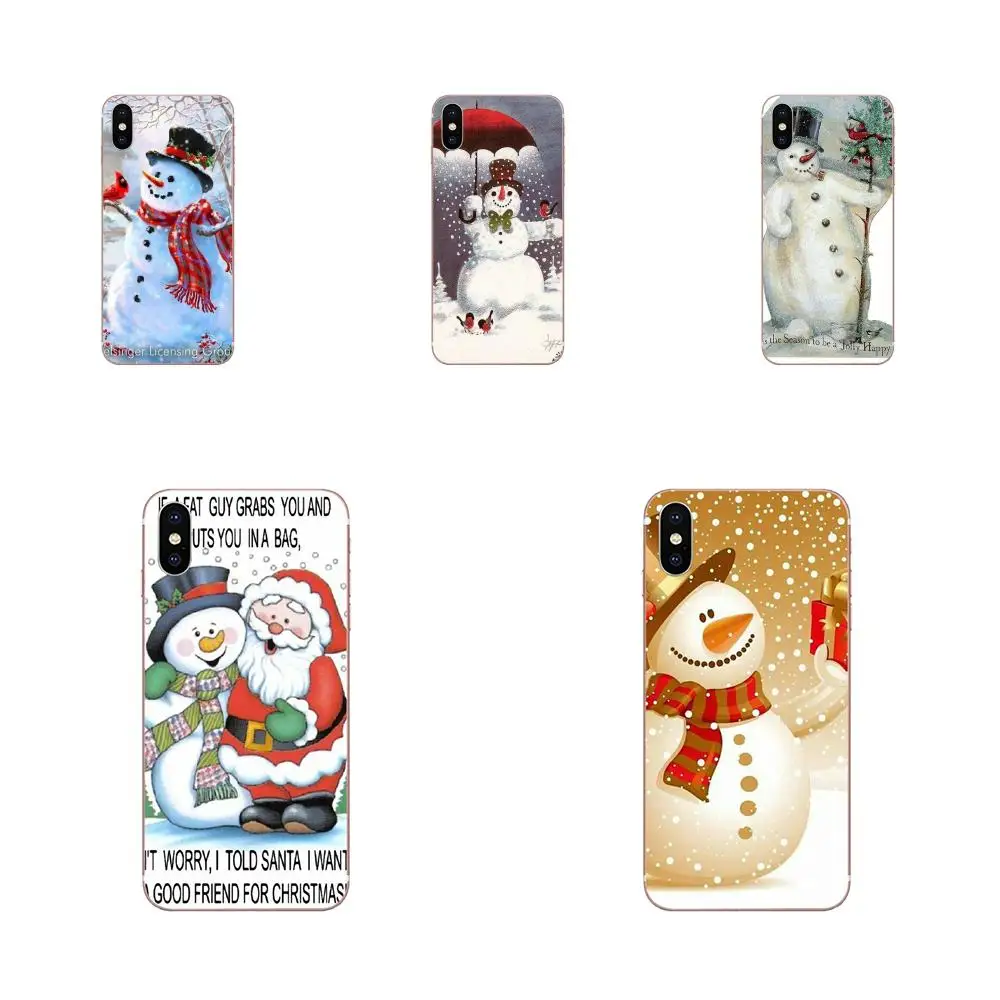 Funny Merry Christmas Santa Claus Snowman S For Sony Xperia Z Z1 Z2 Z3 Z3+ Z4 Compact Z5 Plus M2 M4 XA XA1 XZ Premium | Мобильные