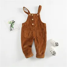Baby Suspender Pants Autumn Clothing Men And Women Child Baby Loose-Fit Trousers 1-2-4-Year-Old Children Corduroy Suspender Stra