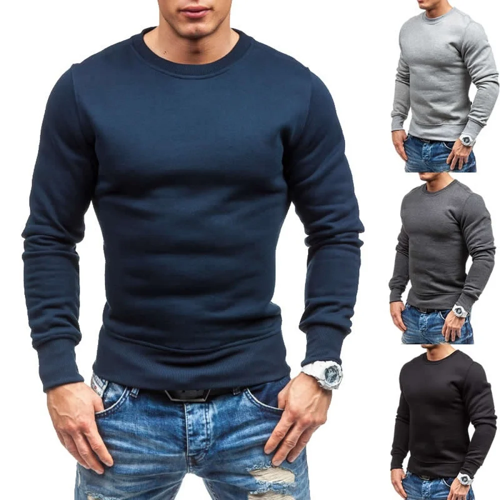 

ZOGAA Brand New Men Sweatshirts Hoodies Casual Pulovers Crewneck Sweatshirt Tops Clothes Solid Color Streetwear Men Clothing