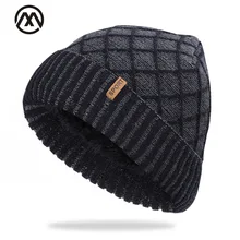 Модная мужская Кепка с черепом, зимняя клетчатая кепка для мужчин и женщин, хлопковая кепка, Вельветовая теплая качественная хлопковая Лыжная теплая вязаная шапка