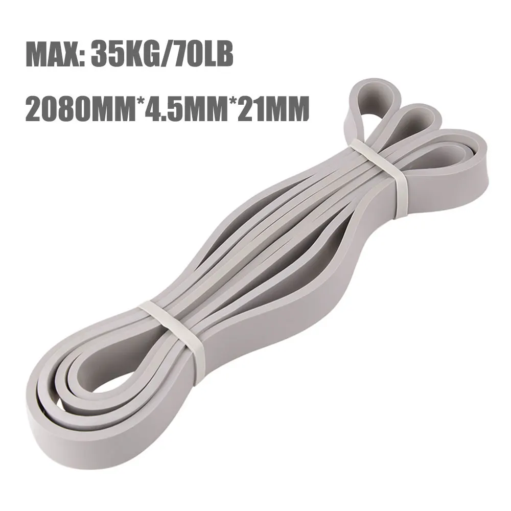 grey 208cm Zacro фитнес-резинки, эспандер, унисекс, 208 см., эластичные ленты для йоги, петля, экспандер для упражнений, спортивное оборудование - Цвет: grey 208cm