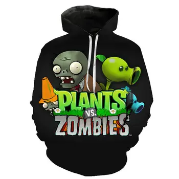 

New Plants Vs Zombies Funny 3D Printed Hooded Sweatshirt Casual Men Women Children Boy Girl Cool Streetwear Pullover Hoodies