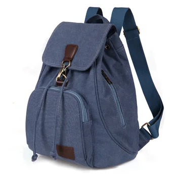 

Men/women's Simple Canvas Vintage Travel Satchel Shoulder Bag Backpack School Rucksack Solid Color Fashion Trend 2020 Hot