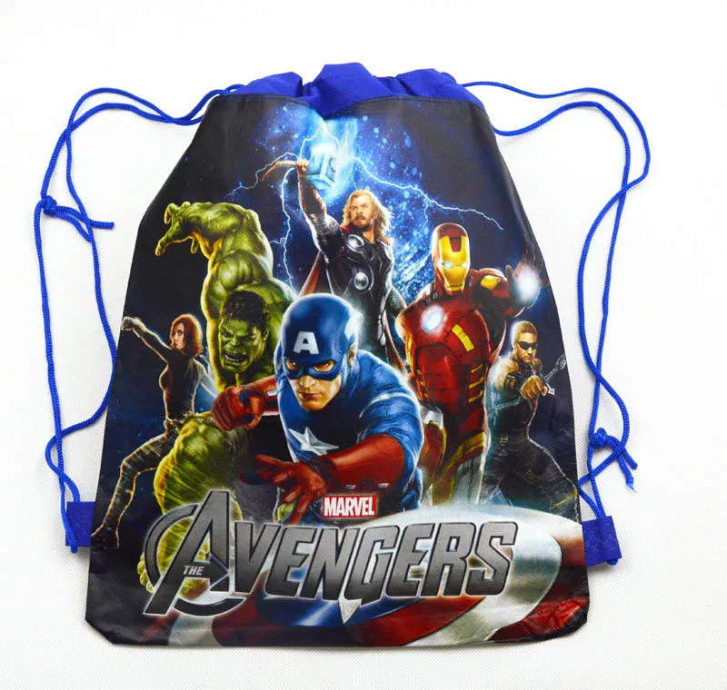 thumbnail image 1 of 1 pieza Disney Cars Mickey Minnie Coco Sofia Frozen Six Princess Winnie Bolsa de compras no tejida Mochila con cordón Suministros para fiestas, 1 of 5