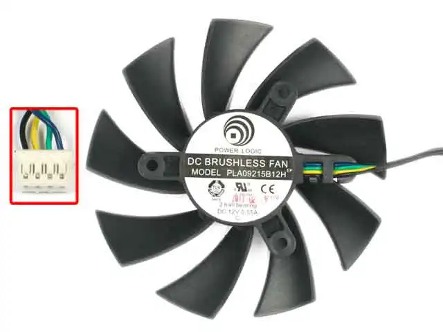 Вентилятор охлаждения сервера Power Logic PLA09215B12H постоянный ток 12 В 0 55 А 87x87x15 мм 4
