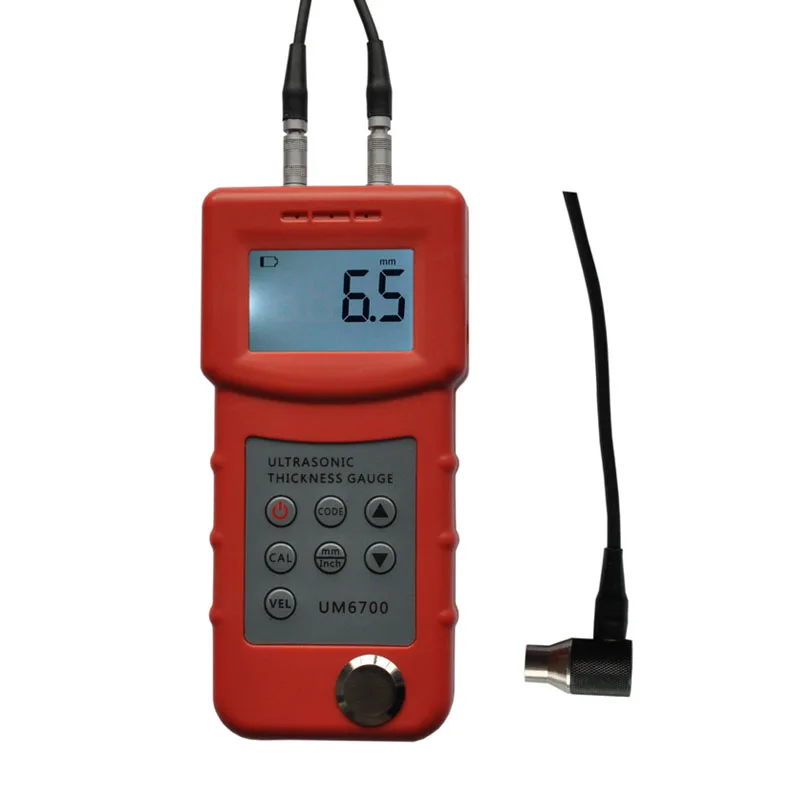 Tanio Przenośny UM6700 cyfrowy przenośny ultradźwiękowy miernik grubości sklep