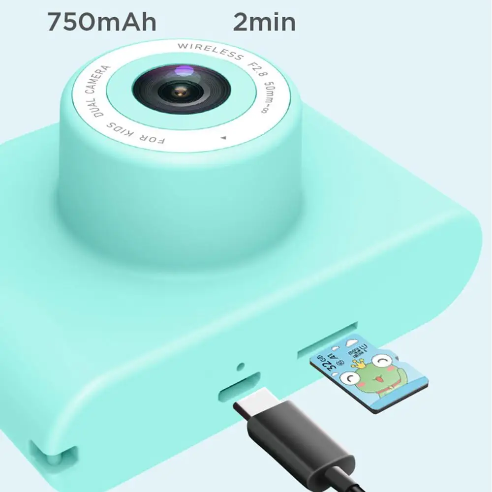 Детская мини Wifi цифровая камера 24MP IPS дисплей мультяшная детская развивающая
