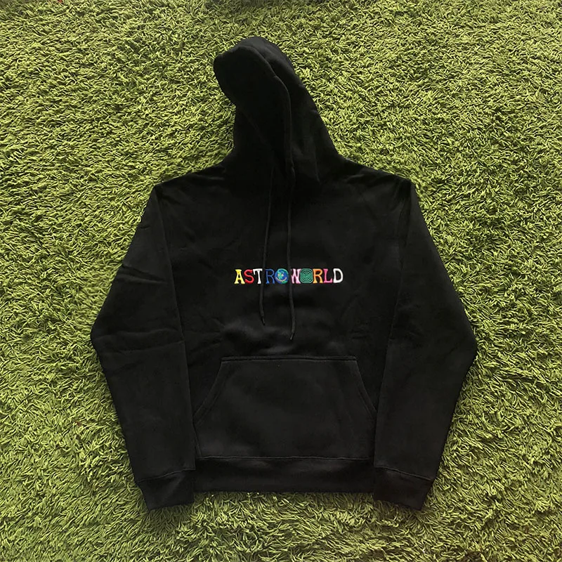 travis scott astroworld logo moletom com capuz black