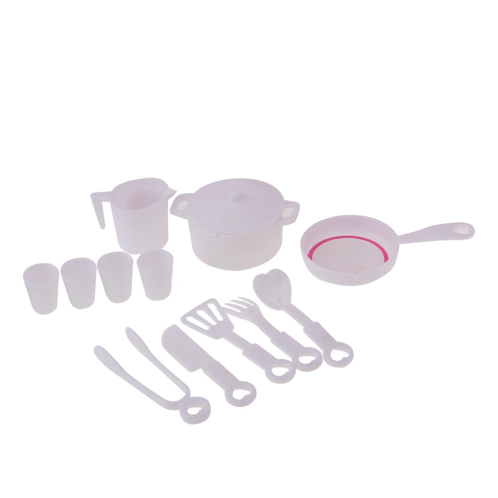 29Pcs Kitchen Refrigerator Cooking Bench Food Drinks Milk Juice Bread Spatula Kitchenware Set For 1/6  Blythe Dolls Accessories
