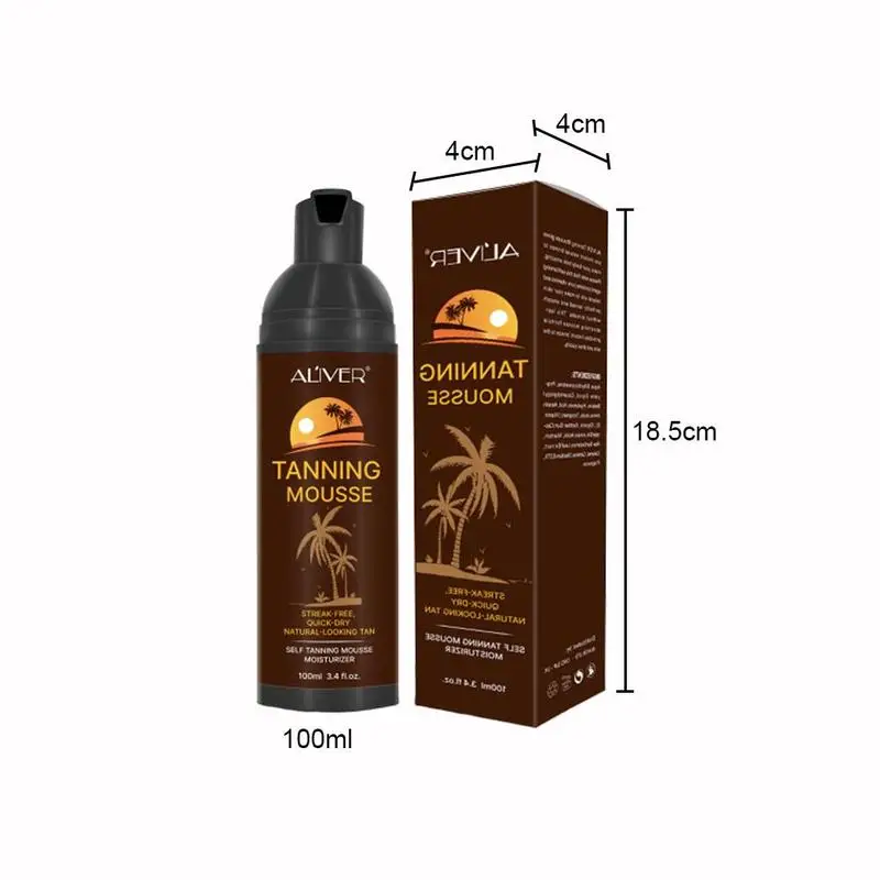 Body Self Tanners Cream Tanning Mousse For Bronzer Sun Skin Block Skin Care Nourishing Solarium Body Medium Face Cream Make D1L2