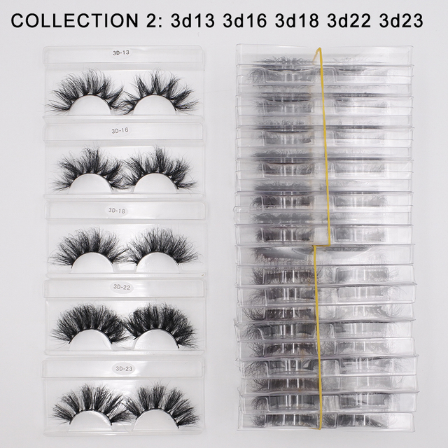 SIREN 5-50 pairs Fluffy Lashes 25mm 3d Mink Lashes Wholesale In Bulk Dramatic Long Natural Eyelashes Makeup Mink Eyelashes