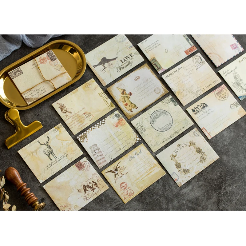 12Pcs/pack Cute Vintage Mini Paper Window Envelopes Wedding Invitation Envelope Gift Envelope