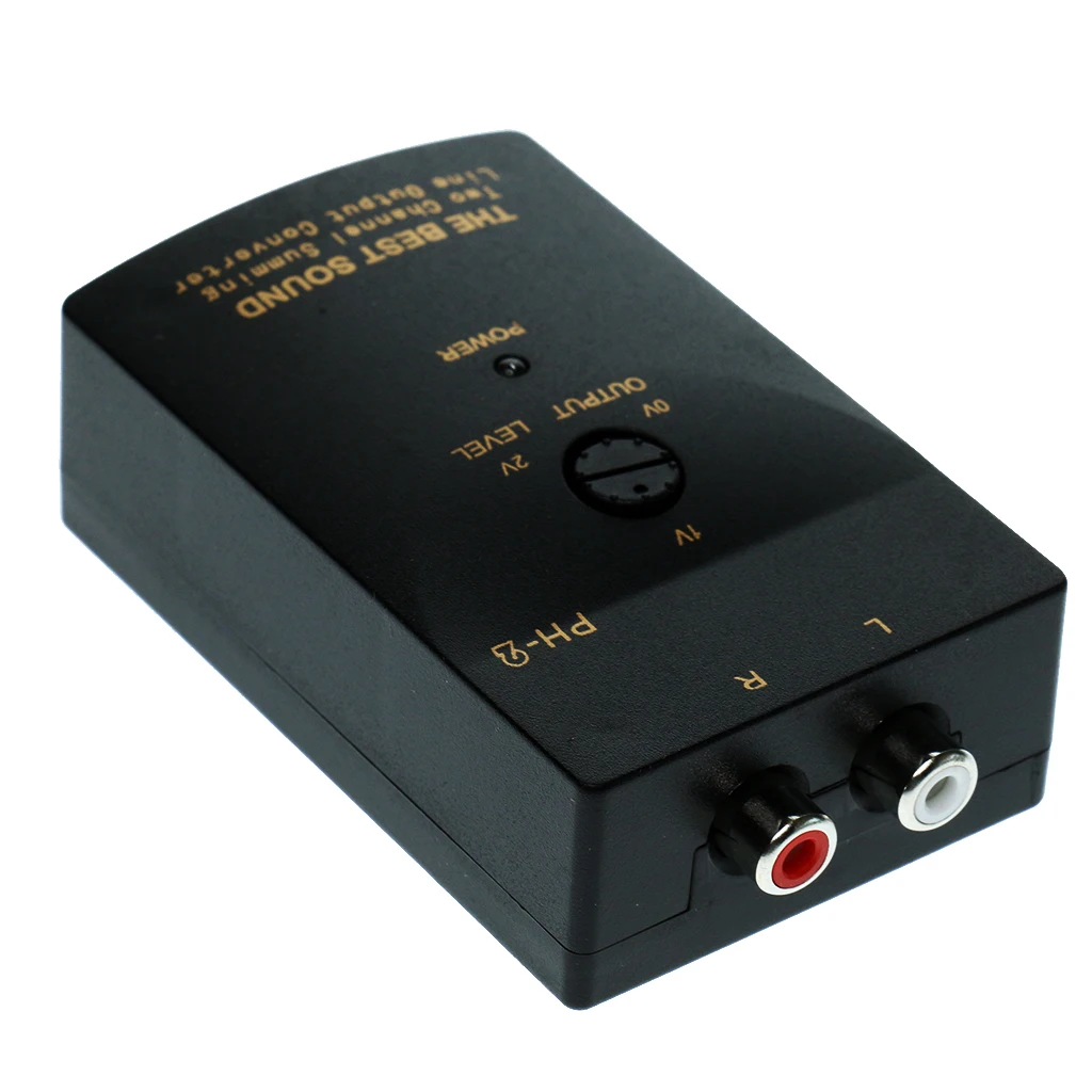 Car Audio RCA Speaker High To Low Level Output Converter W/ Adapter Wire Perfect Sound Quality