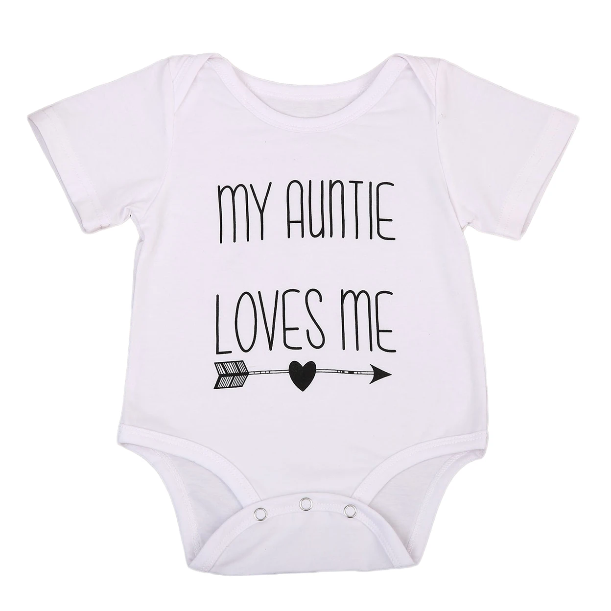 Цельнокроеное Боди унисекс с принтом My Auntie Loves Me для малышей| |