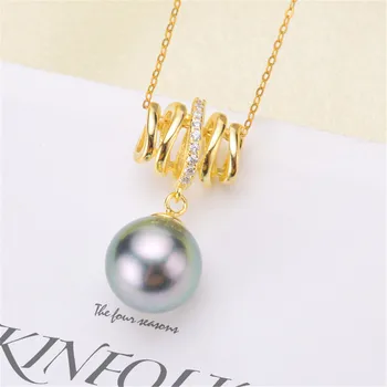 

Pearl Pendant Base 925 Sterling Silver for women Make jewelry by hand charm Jewelry accessories and components No pearl No chain