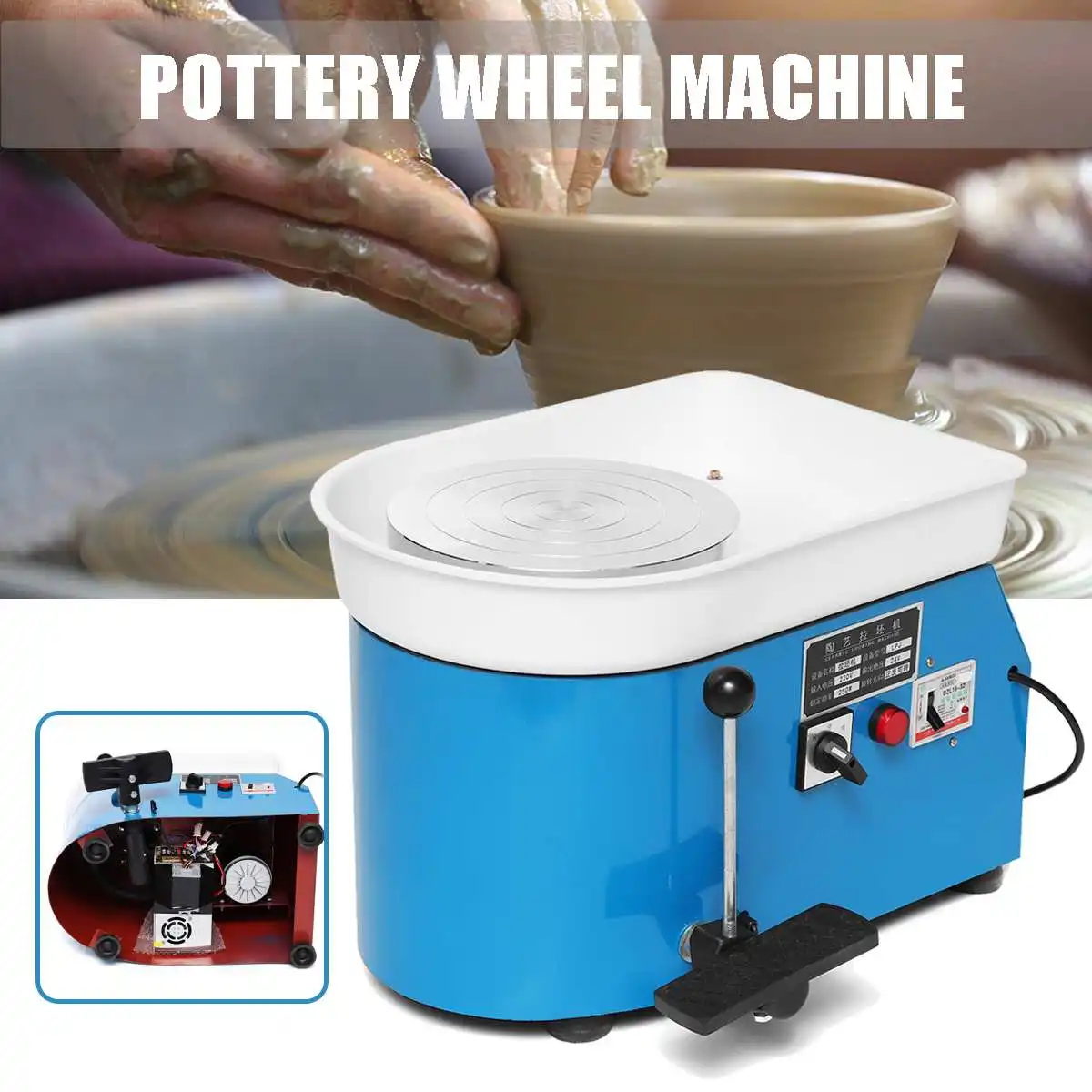 

Turning Electric Pottery Wheel Ceramic Machine 220V 250W 250mm Ceramic Clay Potter Kit For Ceramic Work Ceramic learning