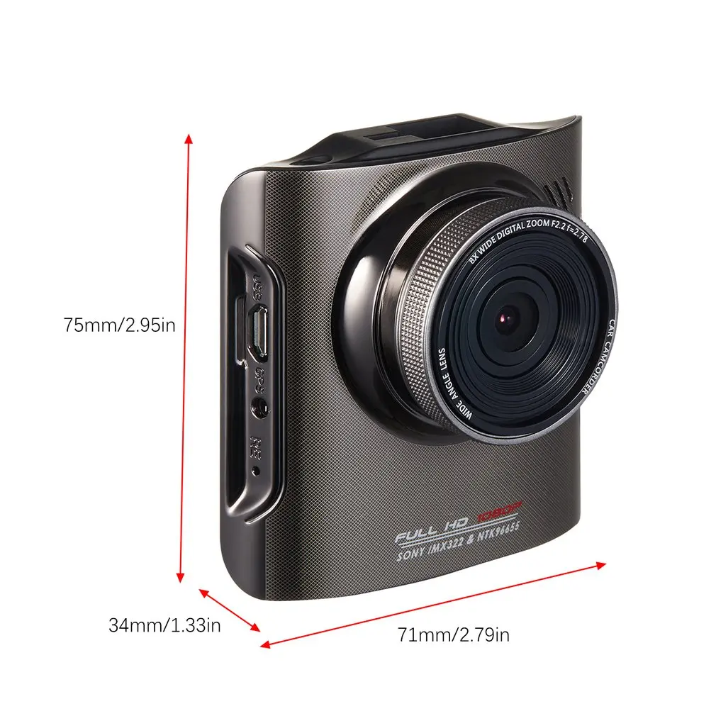 Anytek A3 Автомобильный видеорегистратор Novatek 96655 Автомобильная камера с sony IMX322 CMOS супер ночного видения видеорегистратор Автомобильный видеорегистратор