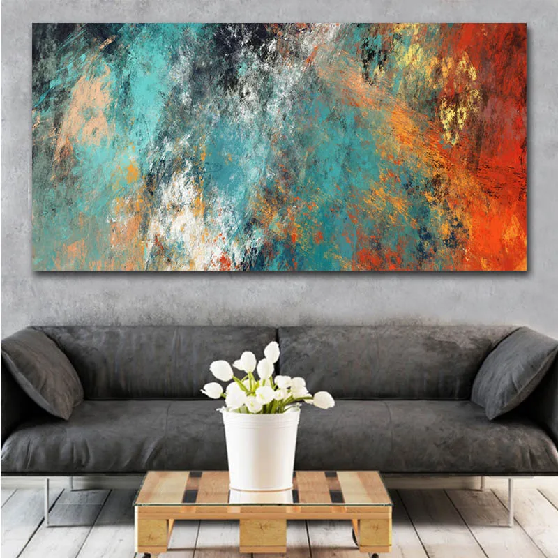 

Abstract Colorful Clouds Oil Painting on Canvas Posters and Prints Cuadros Wall Art Picture for Living Room Home Decor Unframed
