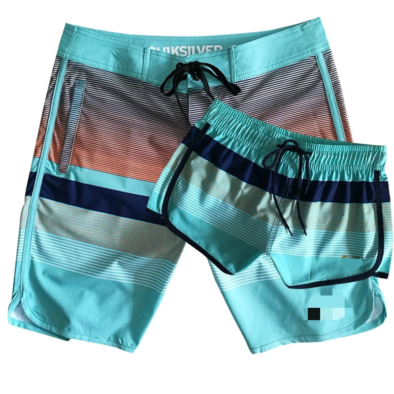 

New Beach Shorts Loose Elastic Lovers Suit Vacation Hot Men Women Leisure Running Sports Couple Summer Family Tropical Surf Wear