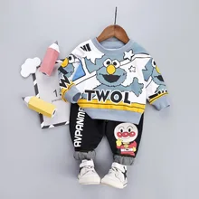 Одежда для маленьких мальчиков Лидер продаж, повседневная Брендовая детская одежда с героями мультфильмов для мальчиков комплект одежды для мальчиков, футболка+ штаны