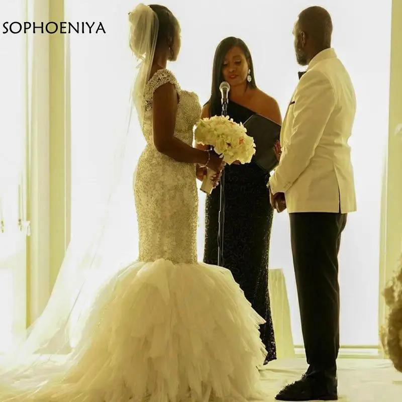 Новое поступление, кружевное свадебное платье с бусинами,, Casamento vestido de noiva sereia, свадебные платья русалки, большие размеры