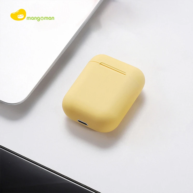 Mangoman Bluetooth наушники Inpods 12 tws Macaron, новинка, спортивные наушники HIFI, беспроводные наушники 12 для гарнитуры PK i7s i11 i9s i2000 i12