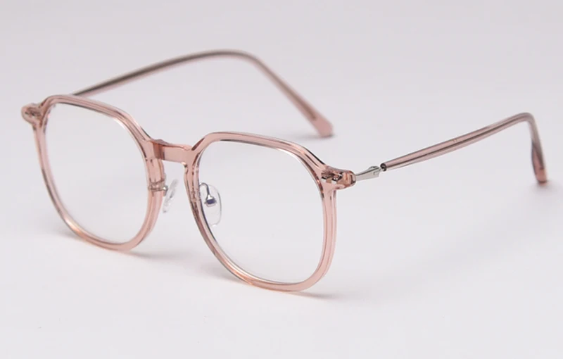 light brown Peekaboo, женские квадратные негабаритные очки, синий светильник, защита в Корейском стиле, оранжевые, черные, с заклепками, оптические очки, оправа для мужчин, uv400 - Цвет оправы: light brown