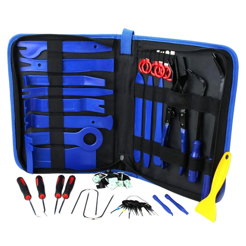 

TOP 41 Pcs Car Trim Removal Tool Kits Interior Panel Door Audio Radio Repair Modification Pry Bar Set with Storage Bag