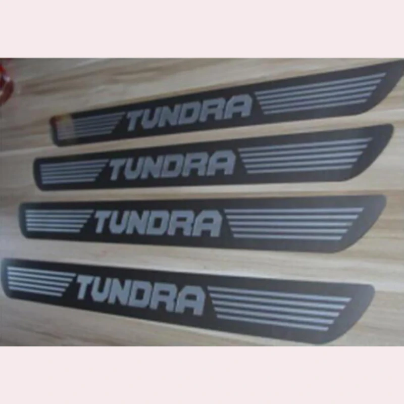 Применение только для 2007-19 Toyota tundra Добро пожаловать педаль двери царапина полосы tundra ремонт, с лампой дверной бар добро пожаловать педали