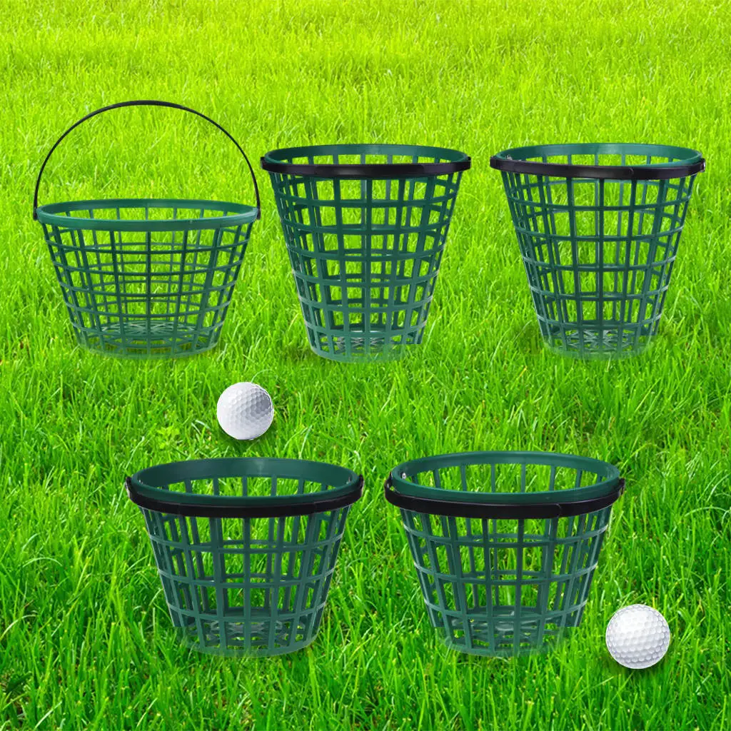 5 Pieces Plastic Golf Ball Basket with Handle Holder Container Golfball